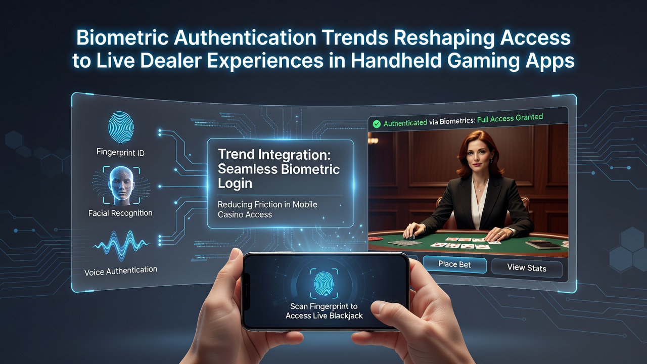 Player using facial recognition to access live dealer blackjack table on a smartphone