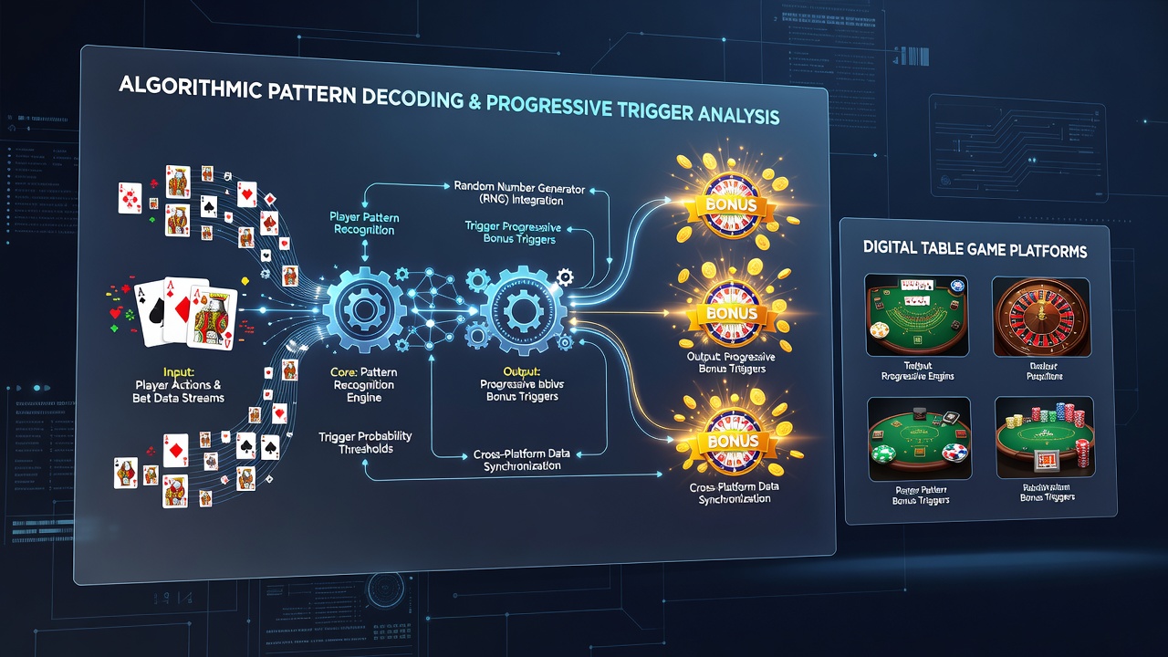 Detailed breakdown of bonus trigger sequences across various digital table game interfaces
