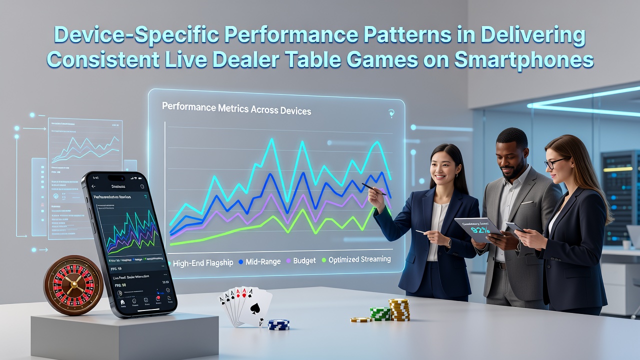 Comparison of battery and thermal performance across smartphone models during live dealer sessions