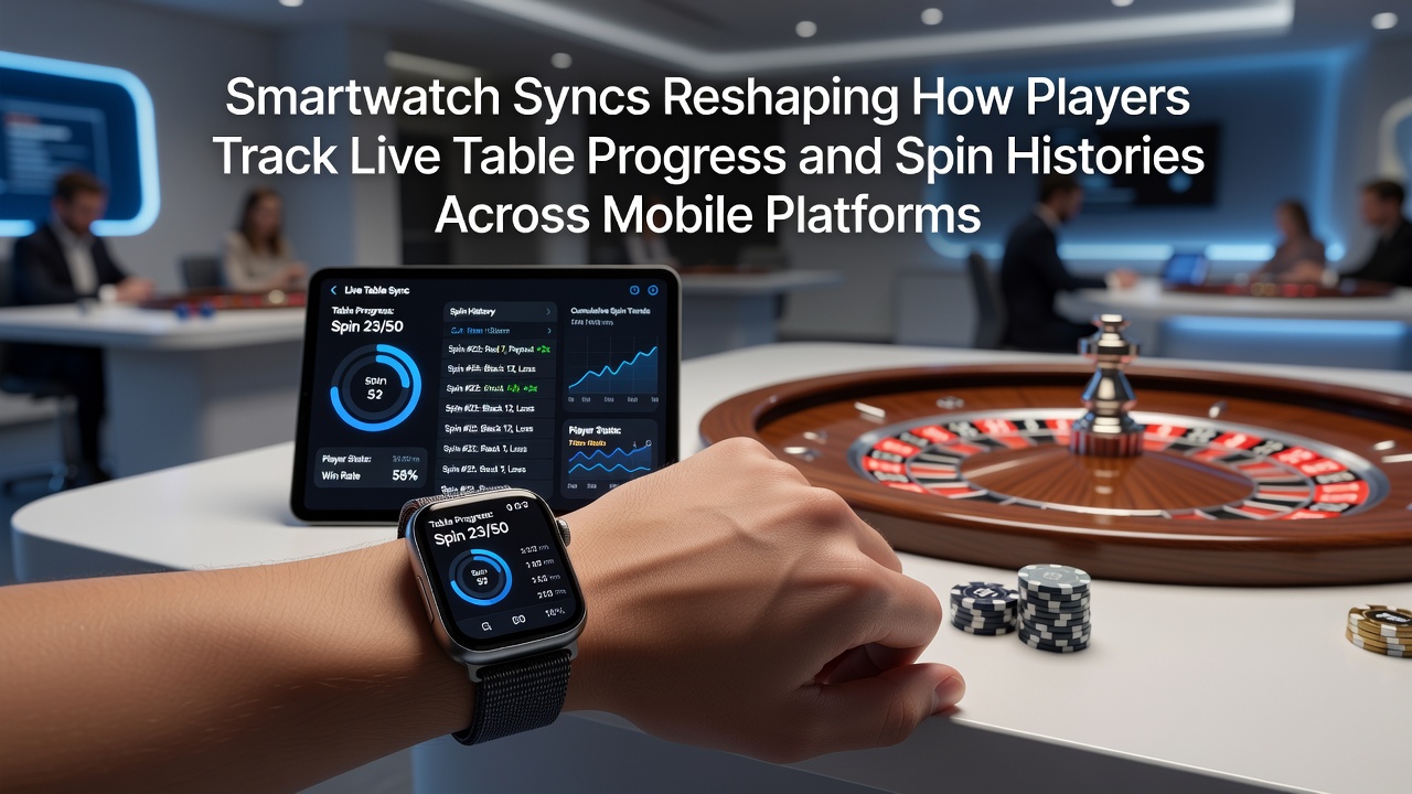 Close-up of smartwatch interface displaying detailed spin history graphs synced from a mobile slots app