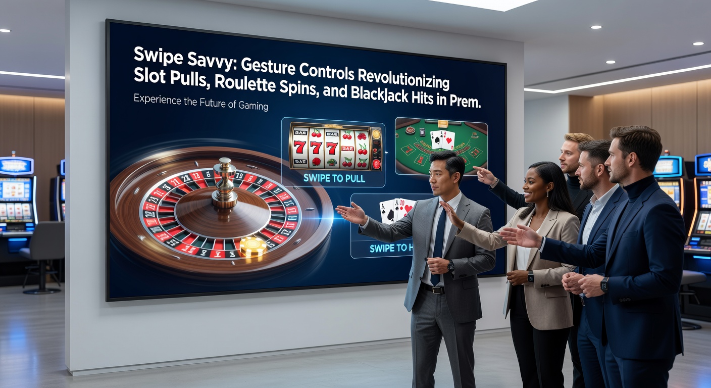 Close-up of blackjack hand on mobile app with gesture hit/stand indicators and roulette wheel mid-spin via swipe motion