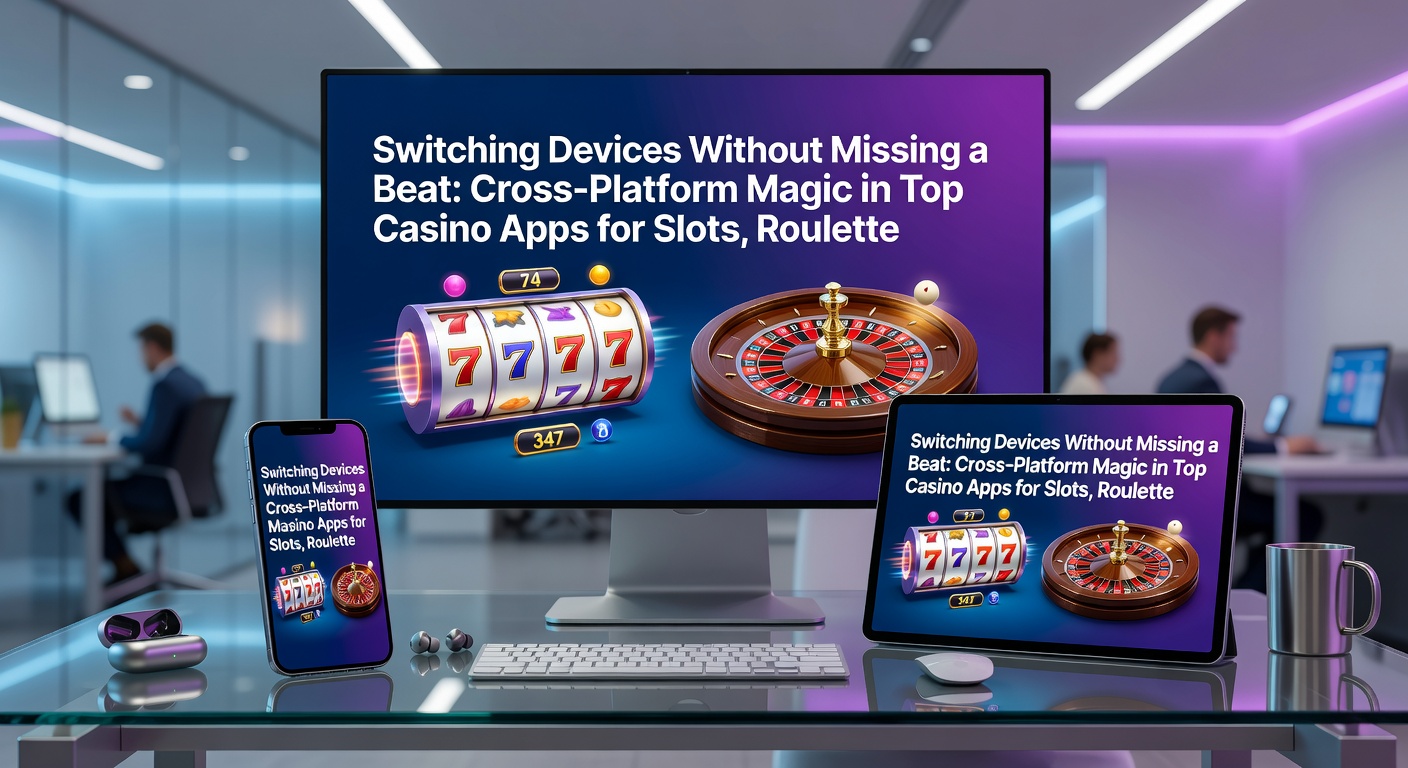Split-screen view of roulette table on laptop and phone, showing identical bet placements and dealer interaction